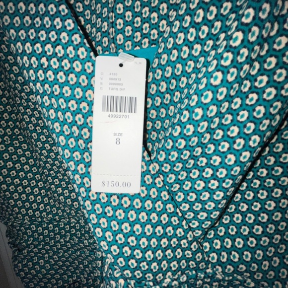 NWT Anthropologie by Maeve Belted Dress Dark Turquoise - Picture 5 of 6